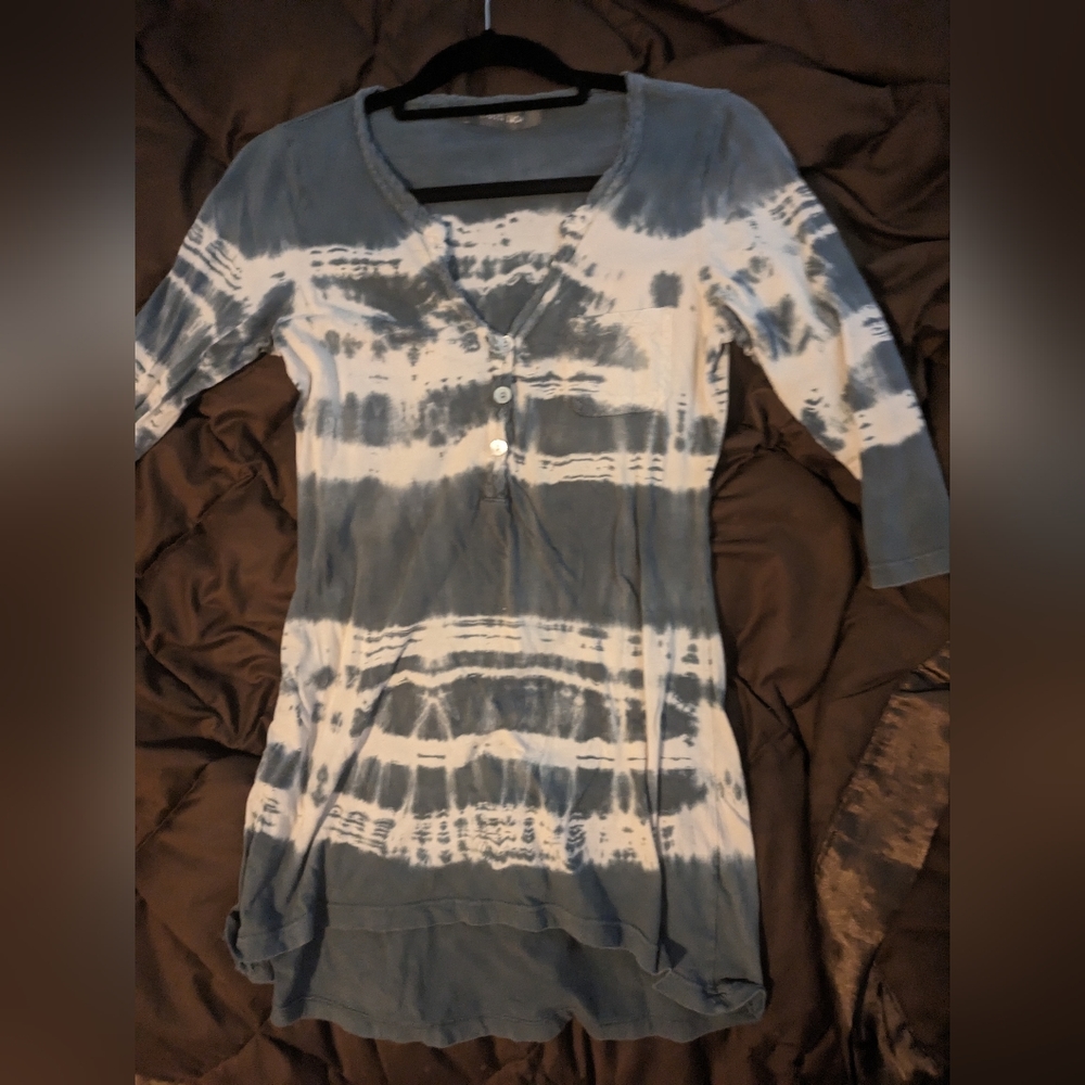 Coin 1804 long 3/5 sleeve tye dye shirt
